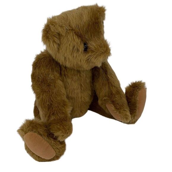 Vermont Teddy Bear Company Stuffed Toy Jointed Plush Vintage Authentic Brown 16" - Picture 1 of 5